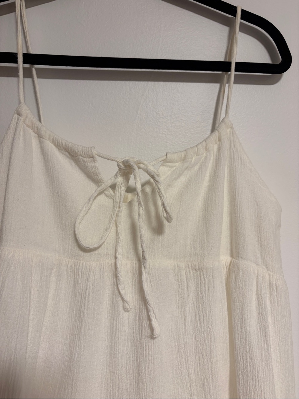 Derek Heart Women’s L White 100% Cotton Tiered Ruffle Boho Summer Dress - Picture 9 of 9